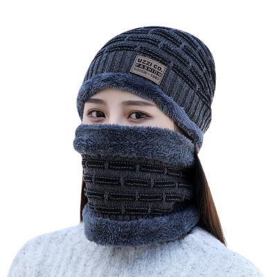 China New Design COMMON Windproof Soft Fleece Warm Cuff Headscarf Hats Scarf Beanie Hats for sale