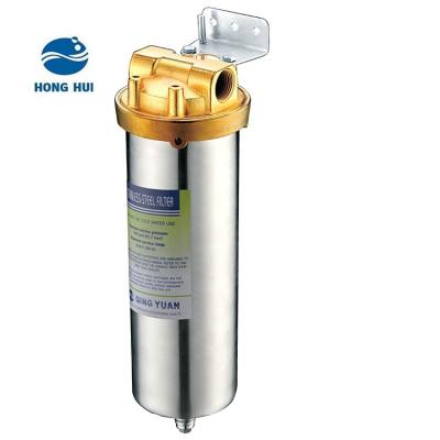 China HONG HUI Stainless Steel Water Filter Housing Water Strainer Hotel Pre Housing Cartridge Industrial Strainer Housings for sale