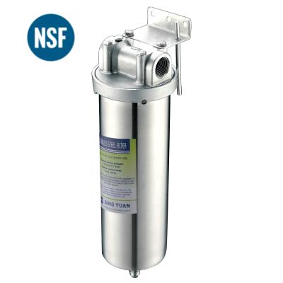 China Household HONG HUI HN-10C NSF certified 304 stainless steel prefilter housing waterfilter housings for sale