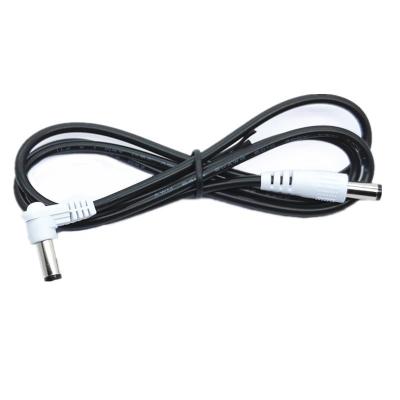 China Industrial PVC 5.5x2.1 Black White Right Angle Male to DC 2.1MM DC Power Male Cable for sale