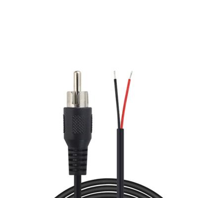 China High Quality Male Audio Speaker RCA Video Cable With Stripped And Tinned End for sale