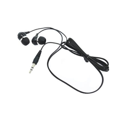 China In-Ear China Factory 1.2M Black In-Ear Earphone Cable 3.5MM Stereo Earphone for sale