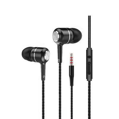 China Black And White In-ear HiFi In Ear Wired 3.5MM Mega Bass Earphone With Mic for sale