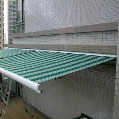 China Luxury Windproof Remote Control Switch Power Electric Striped Patio Folding Retractable Pergola Roof Tent for sale