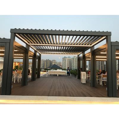 China Easily Assembled High Quality Motorized Outdoor Aluminum Pergola Waterproof Gazebo Gazebos for sale