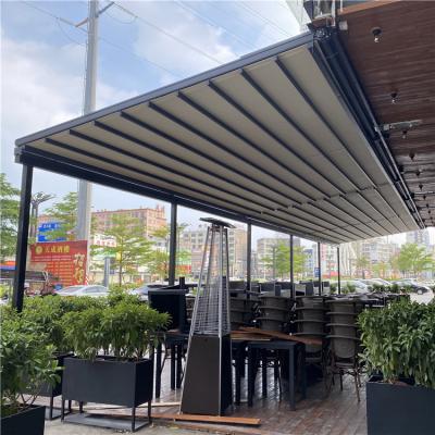 China Outdoor Waterproof Retractable Sun Shade Pergola Sun Protection Canopy For Swimming Pool for sale