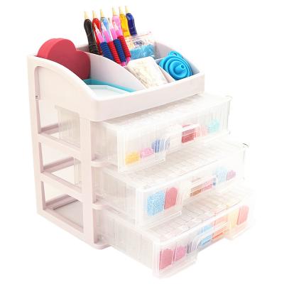 China New Viable Multi-Layer Diamond Painting Square Bottle Drawer DIY Storage Beads Box Tool Kit Function Case for sale