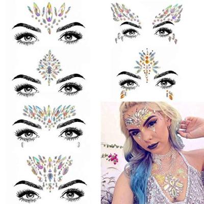 China STICKERS Crystal Gem Stones Temporary Rhinestone Mermaid Face Jewelry Temporary BODY Stickers for sale