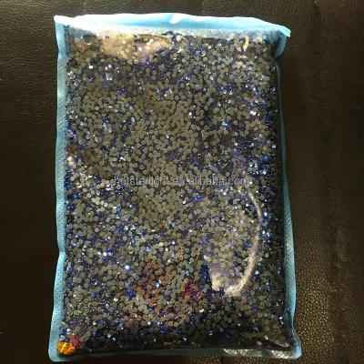 China Flatback quality ss10 lt sapphire cut Korea AAA two color rhinestone best selling by the bag for sale