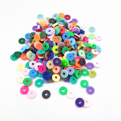 China With Small MOQ 500gram Wholesale Handmade Clay Beads Flakes Boxed Color Polymer Candy Color 6mm DIY Soft Combination Of Hole for sale