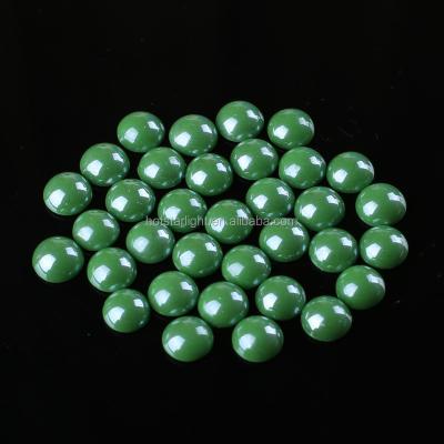 China Can withstand high tempered factory selling 8mm light green color oil painting ceramic beads with glue garment accessory for Africa market for sale