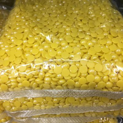 China Can Withstand High Tempered Newcomer 4mm Lemon Color Half Bead Ceramic Iron On Beads For Glue On Clothing for sale