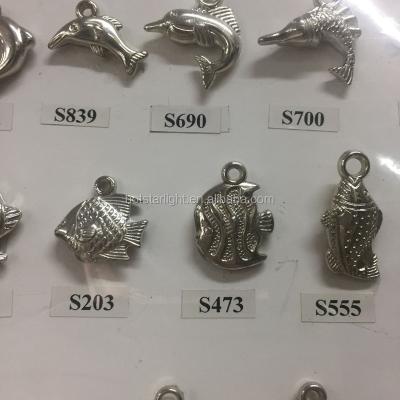 China ABS CCB Beads Loose Imitation Metal Plastic Silver Plated Dolphin Shape Beads Charms For Jewelry Fittings Decoration for sale