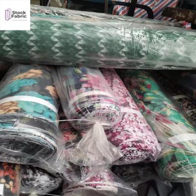 China Heat-insulation Polyester Apparel Stock Knitted FDY Print Stock Fabric For Garment for sale