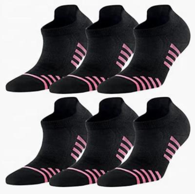 China Custom Bamboo Women's Thin Ankle Socks Breathable Striped Breathable Absorbent Stocking Cut Athletic Socks for sale