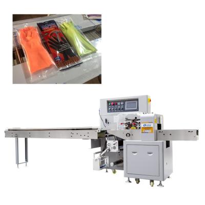 China Three Servo Automatic Plastic Work Cleaning Glove Horizontal Packing Machine Te koop