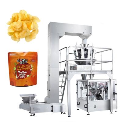 China Automatic Snack Frozen Potato Chips and Shrimp Fries Popcorn Nitrogen Vertical Packing Machine Te koop