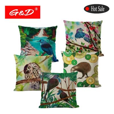 China G&D Simple Watercolor Bird Sofa Car Family Home Decorative Tile Canvas Case for sale