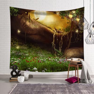 China Nordic Plain G&D Style OEM Design Polyester Fabric Printed Wall Tapestry for sale