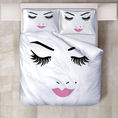 China G&D Nondisposable Hot Selling Colorful Blanket Print Digitally Printed Pillow Cover Bedding Set for sale