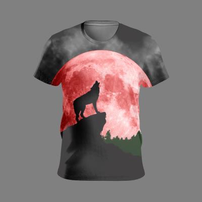 China G&D Wolf Summer Dress Trend Men QUICK DRY 3D Printed T Shirt Men for sale