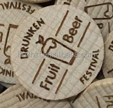 China Europe Custom Logo Wooden Coin for sale