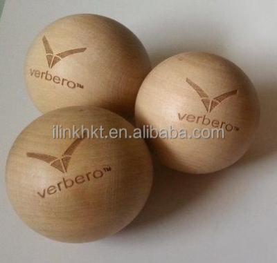 China Europe wooden hockey balls with logo for sale