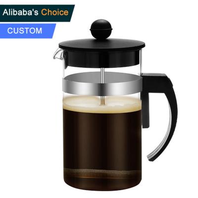 China Prensa viable plastic termo de francesa french press borosilicate glass coffee tea maker metal plunger for sale