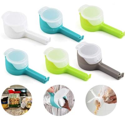 China Sustainable Food Bag with Large Reverse Sealing Tip Clip for Kitchen Storage Best for Emptying Most Small Flour Liquid Baby Food for sale