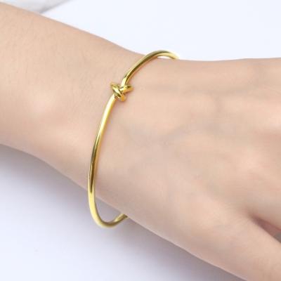 China CLASSIC Fashionable Knot Bangle Cuff Bracelet Bangles Fine Gold Jewelry Manufacturer for sale