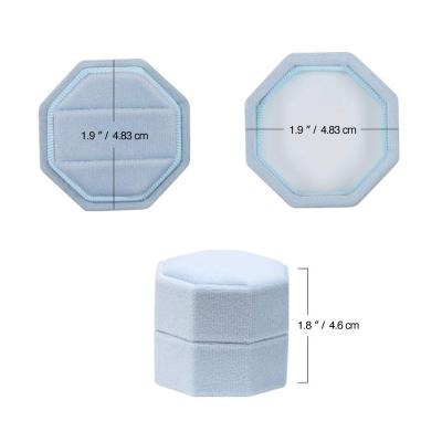 China Custom Logo Velvet Jewelry Packaging Box Elegant Fancy Hexagon for sale