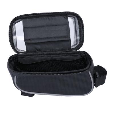 China Wholesale Luxury Motorcycle Mobile Phone Bag Waterproof Top Piping Hard Waterproof Saddle Bag For Bicycle for sale