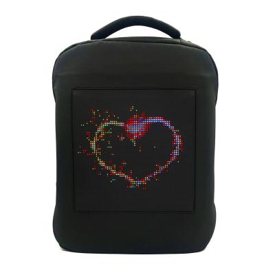 China With USB custom waterproof camping walking digital sign billboard pixel ads led banner backpack bag for sale