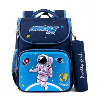 China Factory direct wholesale RFID new fashion 3D polyester pink blue school bag with pencil bag for sale