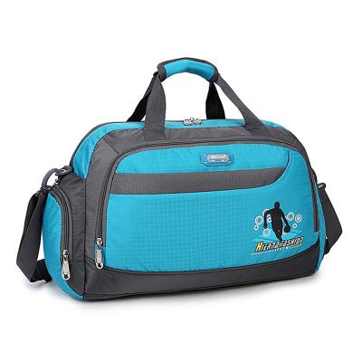 China Wholesale Cheap Lightweight Universal Fleece Travel Bags Weekend Gym Men Sports Blue Waterproof Bags for sale