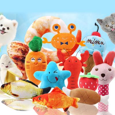 China 1pc Sustainable Plush Bone Squeaky Dog Toys Clean Dog Chew Bite-Resistant Puppy Training Plant Toy Soft Banana Carrot And Pet Supplies for sale