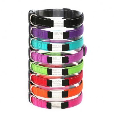 China Sustainable Pet Supplies Customizable Name and Phone Anti-Lost Thoughtful Dog Collar for sale