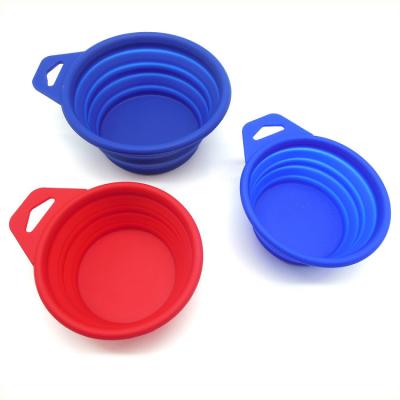 China Factory Sustainable Collapsible Pet Feeding Bowl Travel Silicone Collapsible Collapsible Dog Bowl for sale