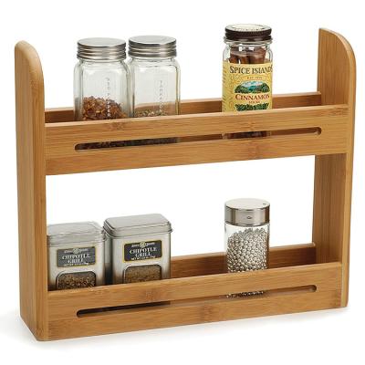 China Practical Modern Kitchen Bamboo Spice Rack Eco-Friendly Sustainable for sale