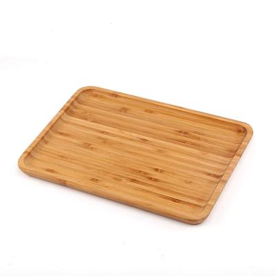 China Modern And Practical Eco - Friendly Hotel Utilize Bamboo Coffee Tea Serving Table Tray for sale