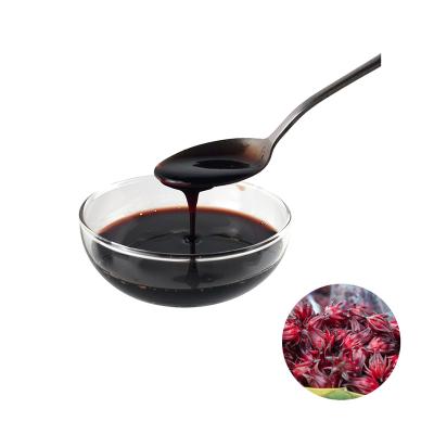 China 1:5 (syrup: hot selling water) roselle puree syrup for granulated sugar milk white tea for sale