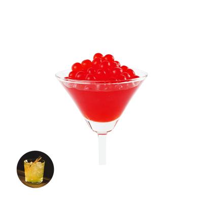 China Nutritious Hot Selling Amazon Strawberry Flavored Round Boba Popping For Hard Yogurt for sale