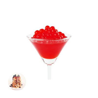 China High Nutrient Quality Low Fat Strawberry Flavored Popping Boba For Soft Yogurt for sale