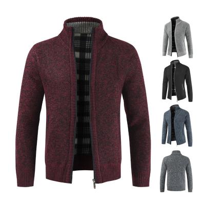 China Autumn Winter Warm Cardigan Men Anti-pilling Sweatercoat Thin Fit Anti-pilling Zipper Jackets Knitted Thick Cardigan Sweater for sale