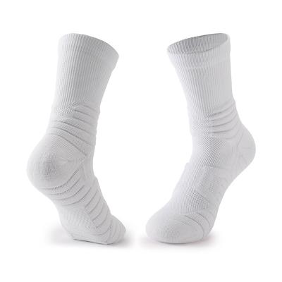 China Custom Logo Sports Cotton Luxury High Thick Quality QUICK DRY QUICK DRY Men's Basketball Non-slip Reuse Adult Socks for sale