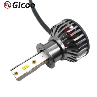 China GICOO aluminum auto lamp hb3 hb4 lights 9005 h4 h7 h11 automotive car led headlight bulb laser logo 12000lm for sale