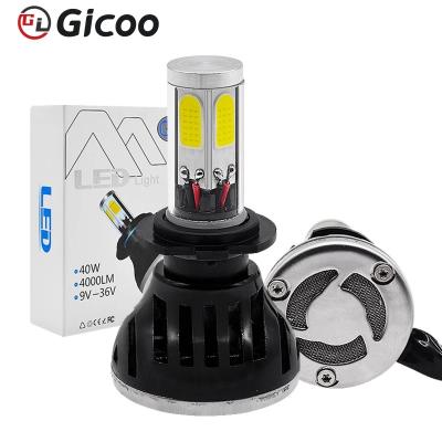 China GICOO Aluminum High Power 40W Led Auto Lighting System G5 360 H11 H4 H7 9005 Xenon 9006 LED Headlight Bulb For Car for sale