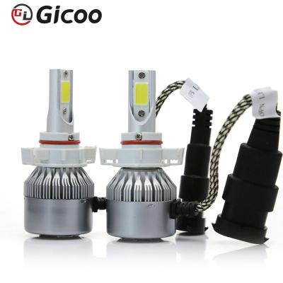 China 9006 C6 H4 H7 H11 H1 H3 9005 Aluminum Automotive LED Headlight Bulb 8000lm 6000k 55W Automotive Led Headlight Led Light For Car for sale