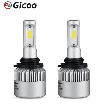 China S2 LED 9006 Aluminum H7 H8/H9/H11 9005 HEADLIGHT H4 9007 CONVERSION KIT 50W 6000K White High Power 8000LM LED BULB for sale