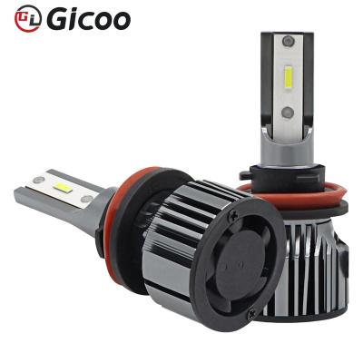 China GICOO Lighting System 50W 12000lm 3000K 6000K 8000K 25000K Aluminum Auto Headlight Bulbs Led H3 H11 Car H4 LED Auto Headlight H7 for sale